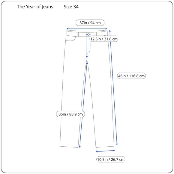 The Year Of Jeans Mens Sz 34 Raw Denim Japan Selvedge Button Fly Embroidered - Picture 3 of 16